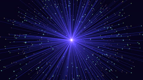 bright blue starburst explosion dazzling light bursting in all directions