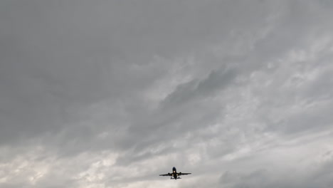 Passenger-airplane-arrives-to-the-airport