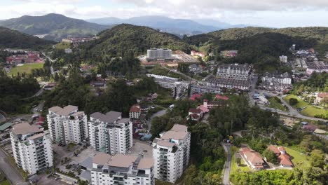 general landscape view of the brinchang district within the cameron highlands area of malaysia