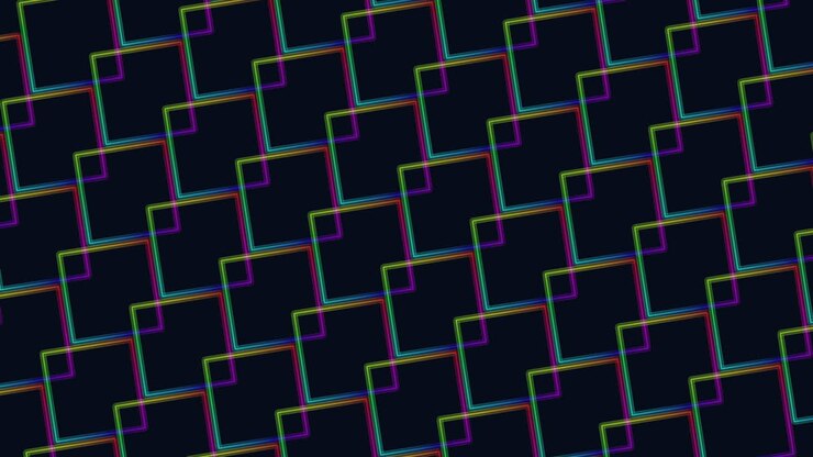 Vibrant geometric diamond pattern on contrasting black background