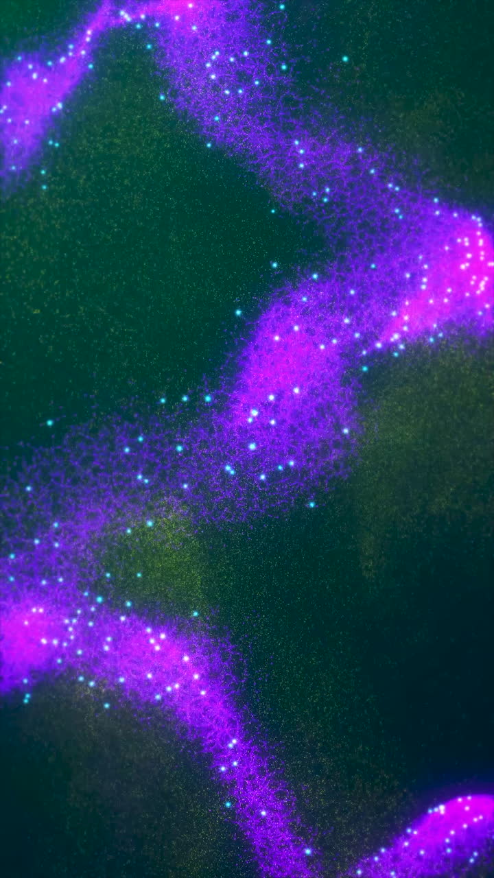 추상적인 빛나는 보라색과 초록색 패턴