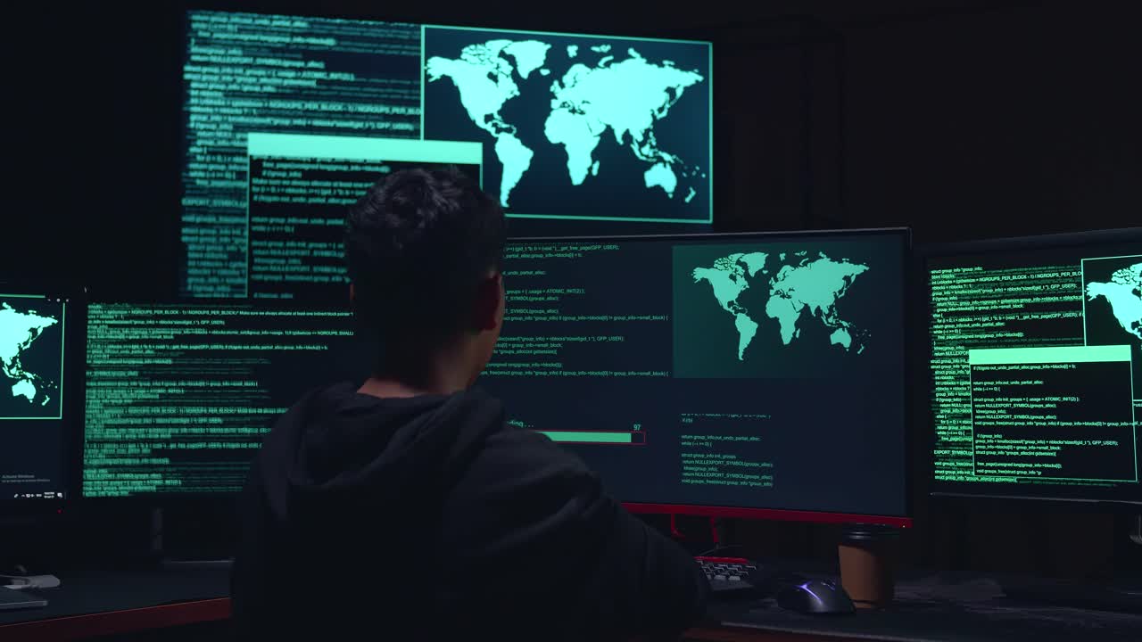 Child Hacker Using Multiple Computer Hacking And Success Downloading Data