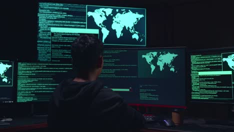 child hacker using multiple computer hacking and success downloading data