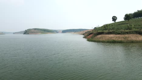 serene reservoir landscape