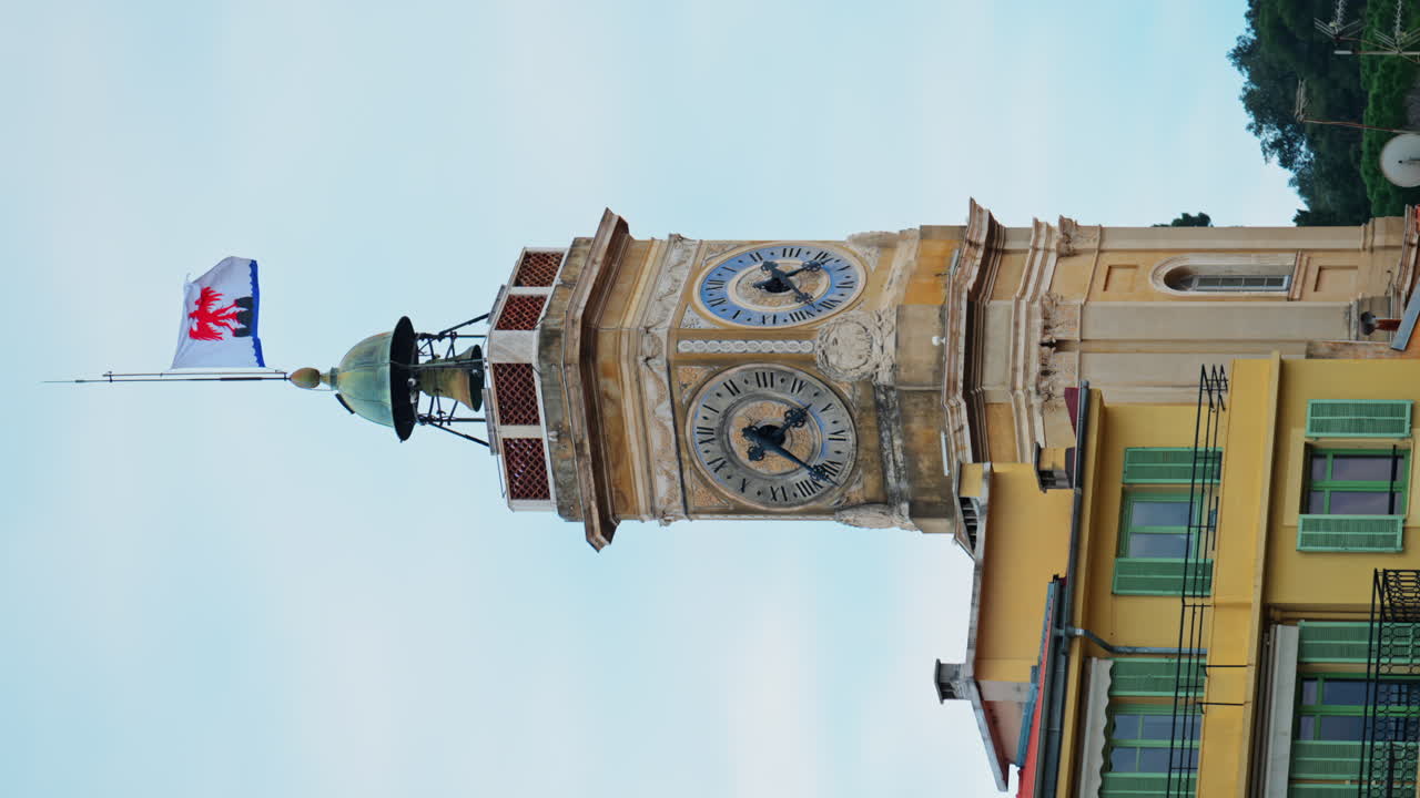 View of the Saint-Francois Tower in Nice, France. Vertical