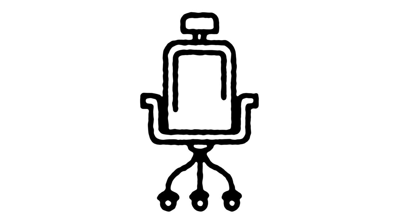 animación del icono de la línea de garabateo de la casa de juegos