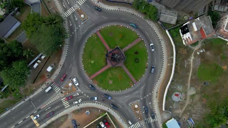 aerial street view of luxury ikoyi ring road in lagos, nigeria