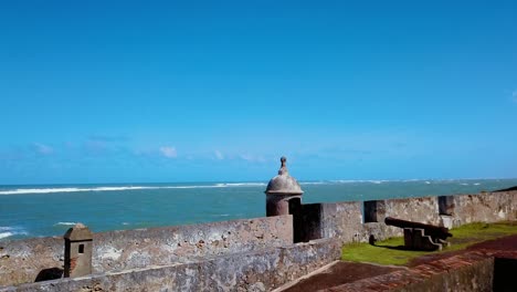 small defense fort at the mouth of condado in puerto rico flying out to the atlantic