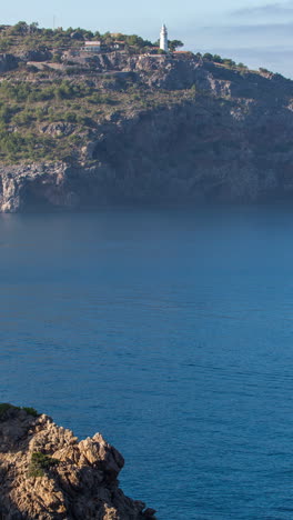 sea and sky in cap formentor, mallora, spain in vertical