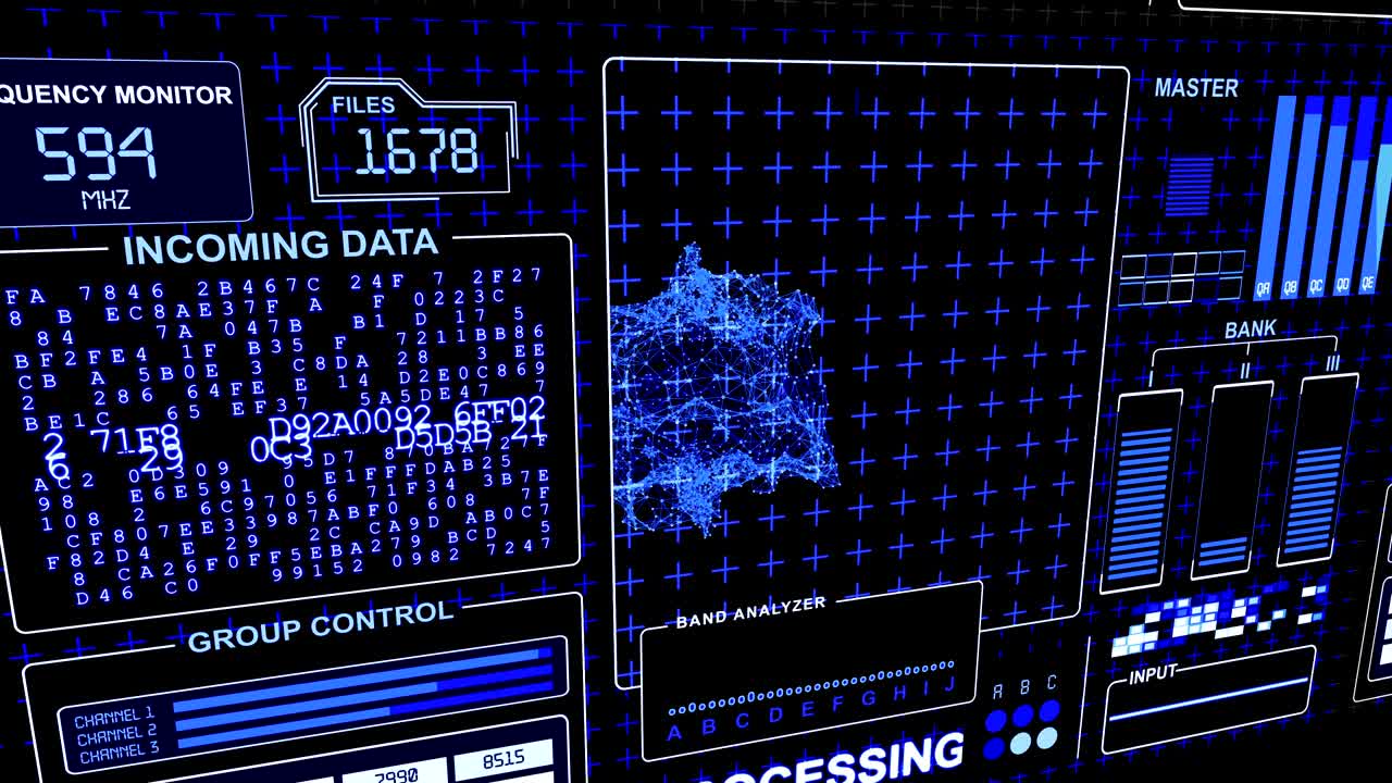 Futuristic Technology Interface Computer Data Screen