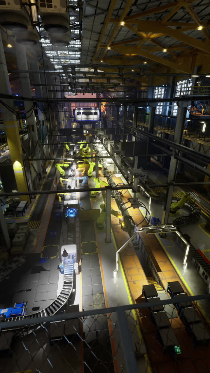 Industrial facility showcasing advanced machinery and production layout ...