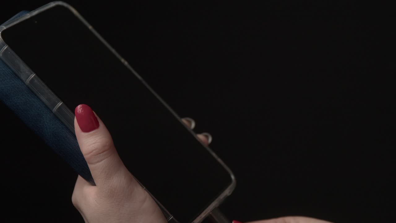 Woman Connecting Smartphone Charger and Checking Battery Level