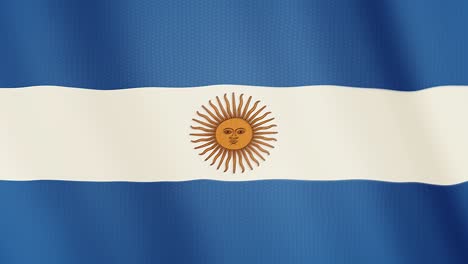 argentina flag waving animation. full screen. symbol of the country