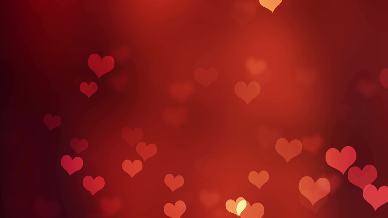 fondo de valentín abstracto con bokeh y corazones