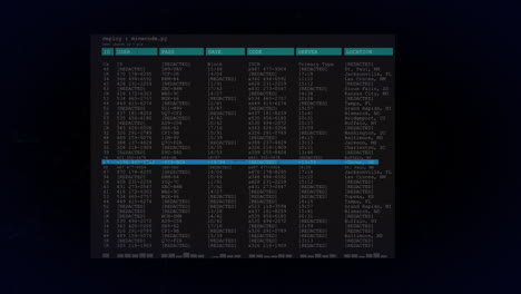 Animation of shapes over data processing