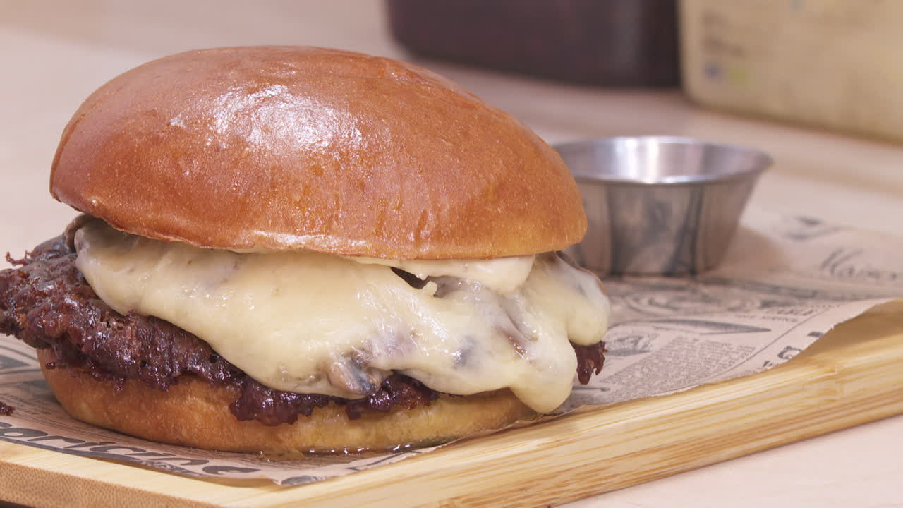 Delicious Gourmet Mushroom Burger