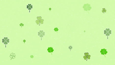 animation of lucky clover over green background