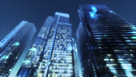 Abstract-blurred-bokeh-at-night-of-city-as-for-business-district-background