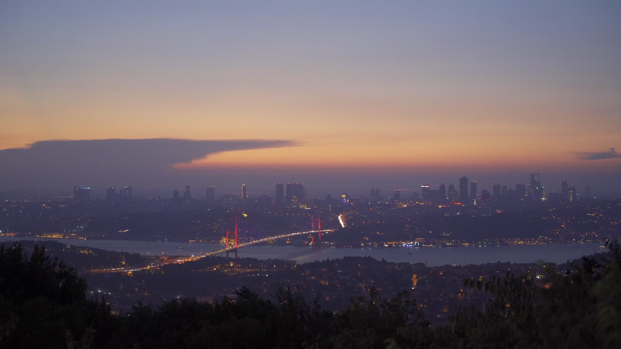 Istanbul sunset, timelapse.
