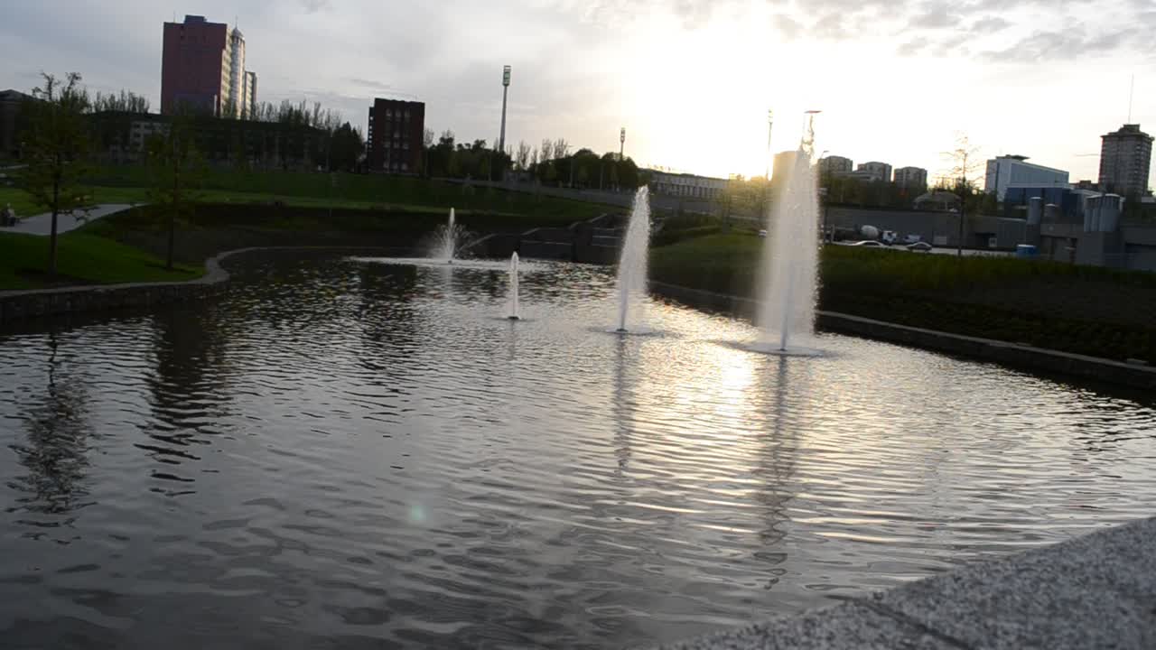 El chorro de agua de una fuente