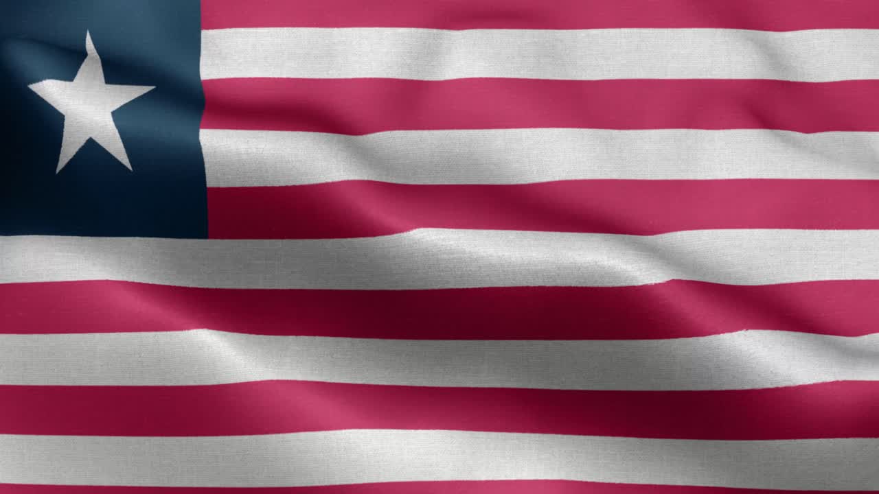 ondeando lazo 4k bandera nacional de liberia