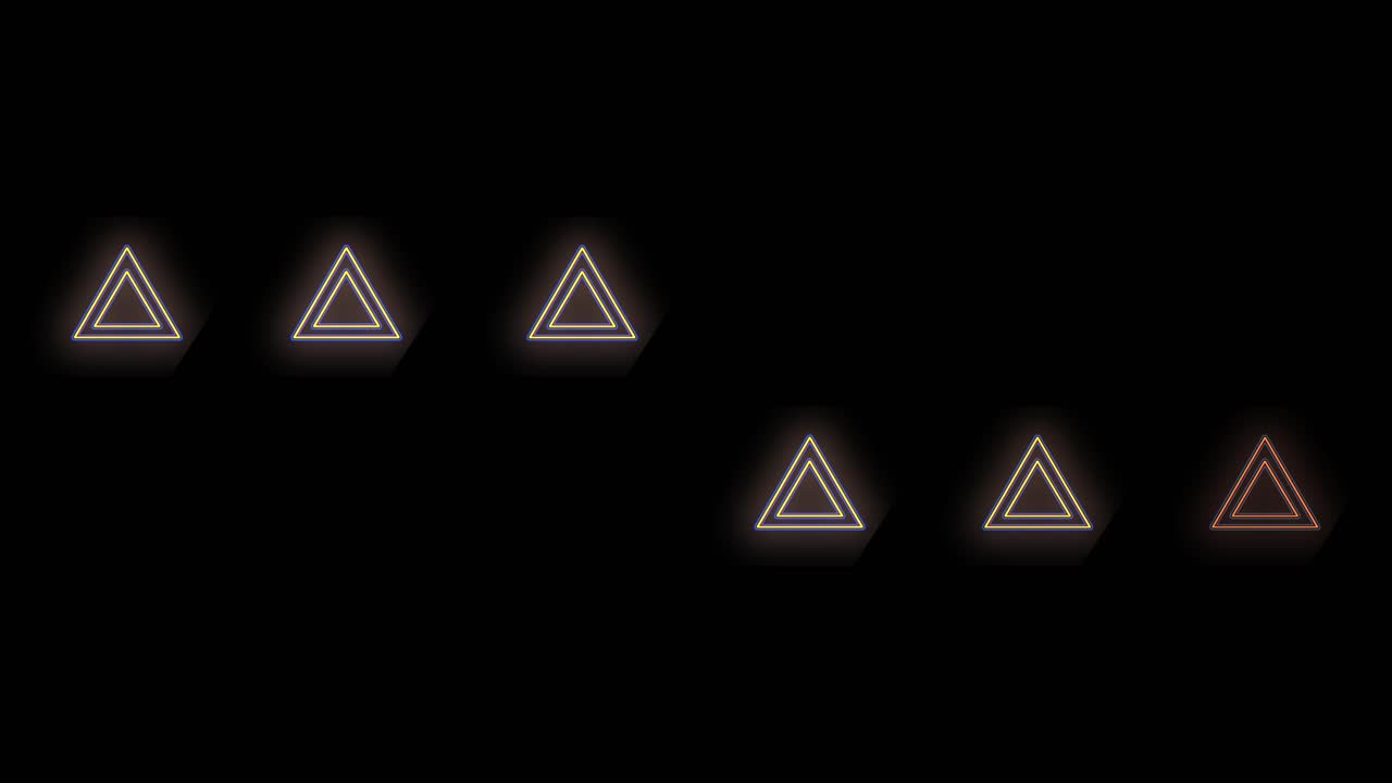 patrón geométrico de triángulos azul y amarillo neón