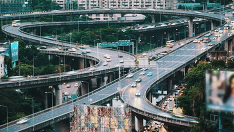 bangkok city traffic time lapse shot