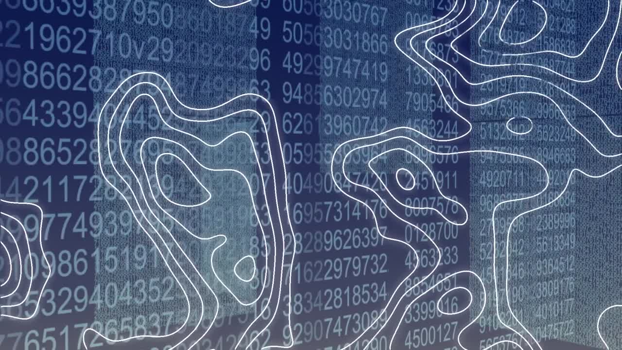 Animation of white lines over data processing