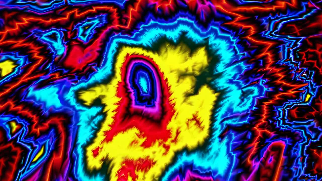 Abstract electric blue and black pattern with vibrant, jagged lines