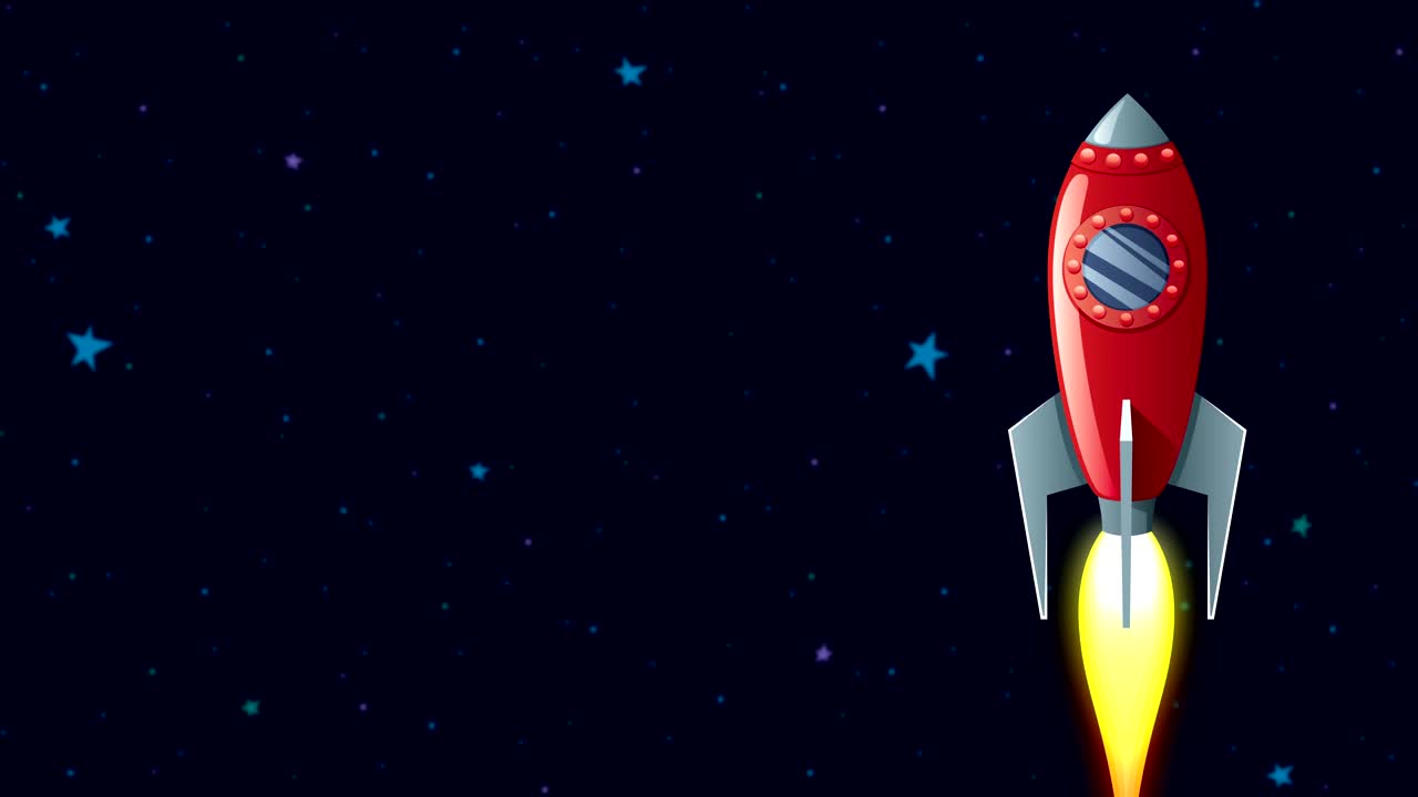 cohete en el espacio