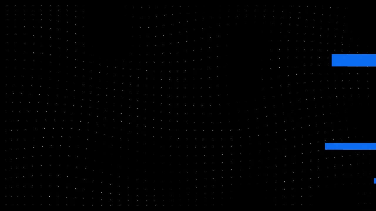 Animation of blue and white lines passing diagonally on black background