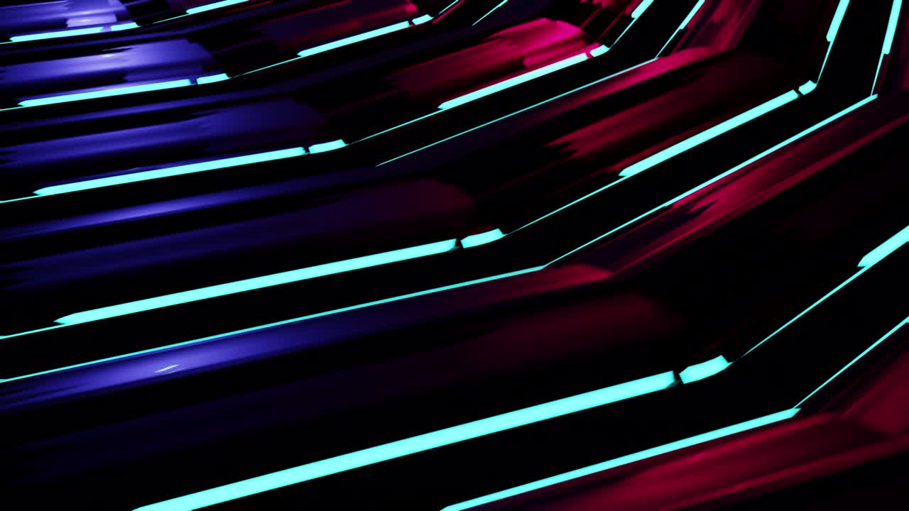 Glowing, rotating circles on a dark background. 3d graphic animation, abstract background.