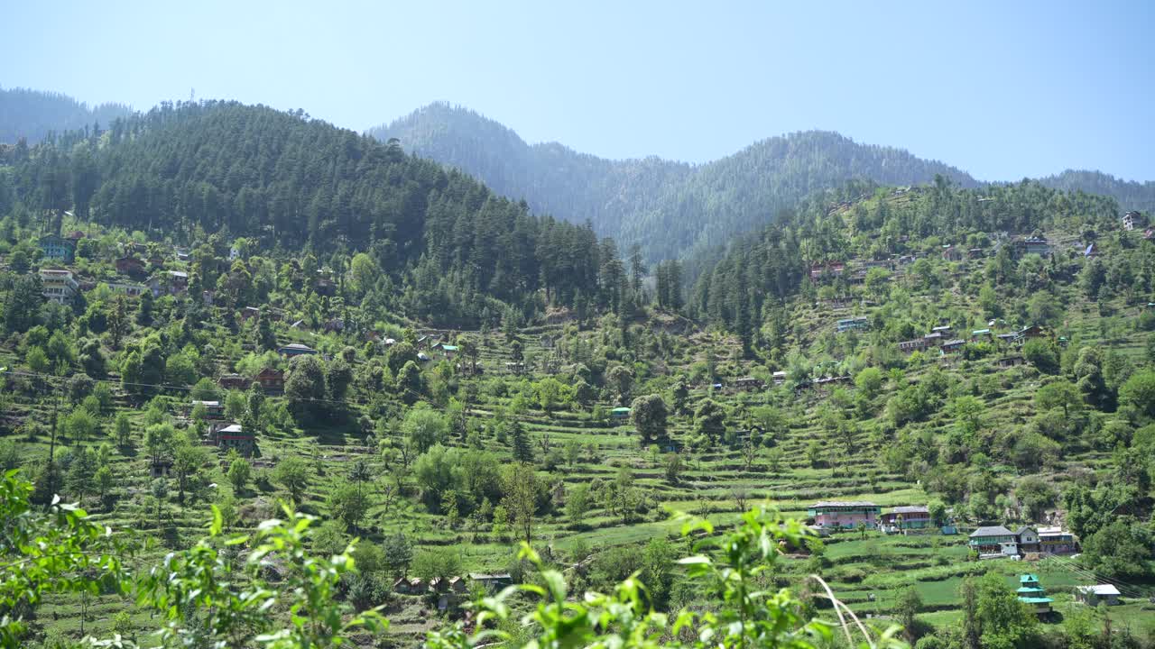 Plants, houses and natural diversity of the mountainous region.