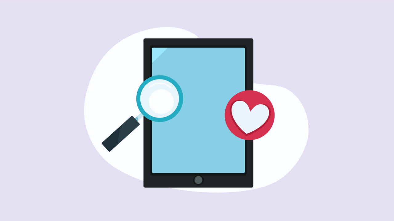 digital tablet device tech animation