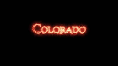 colorado written with fire. loop