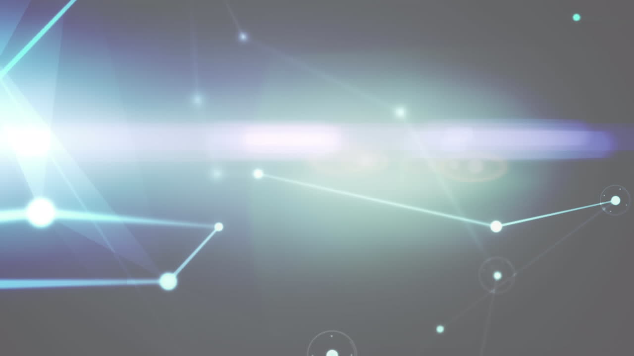 Digital animation of glowing network of connections against grey background