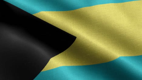 Nahaufnahme-Winkende-Schleife-4k-Nationalflagge-Von-Bahamas