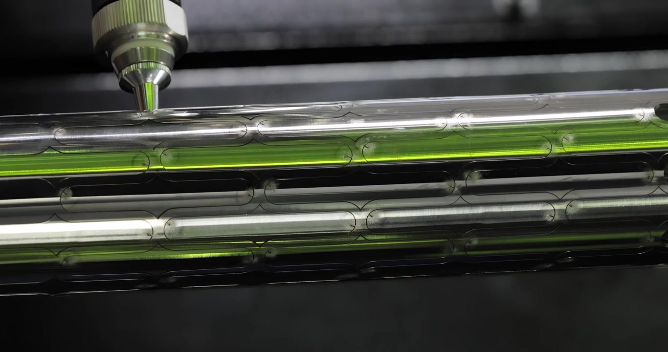 CNC Laser and gas cutting of metal, modern industrial technology.