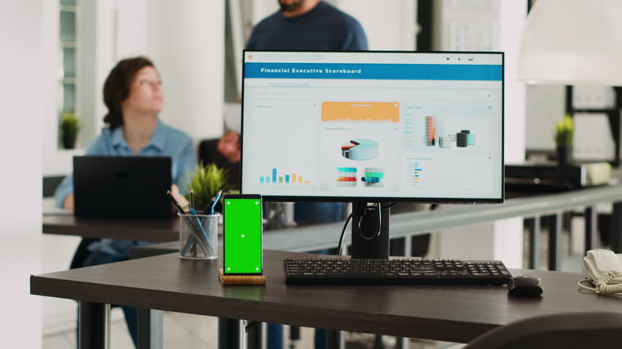 teléfono móvil que muestra pantalla verde