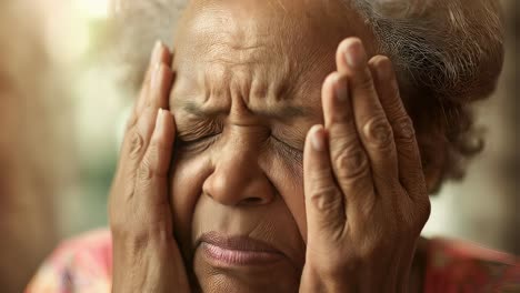 elderly woman experiencing pain