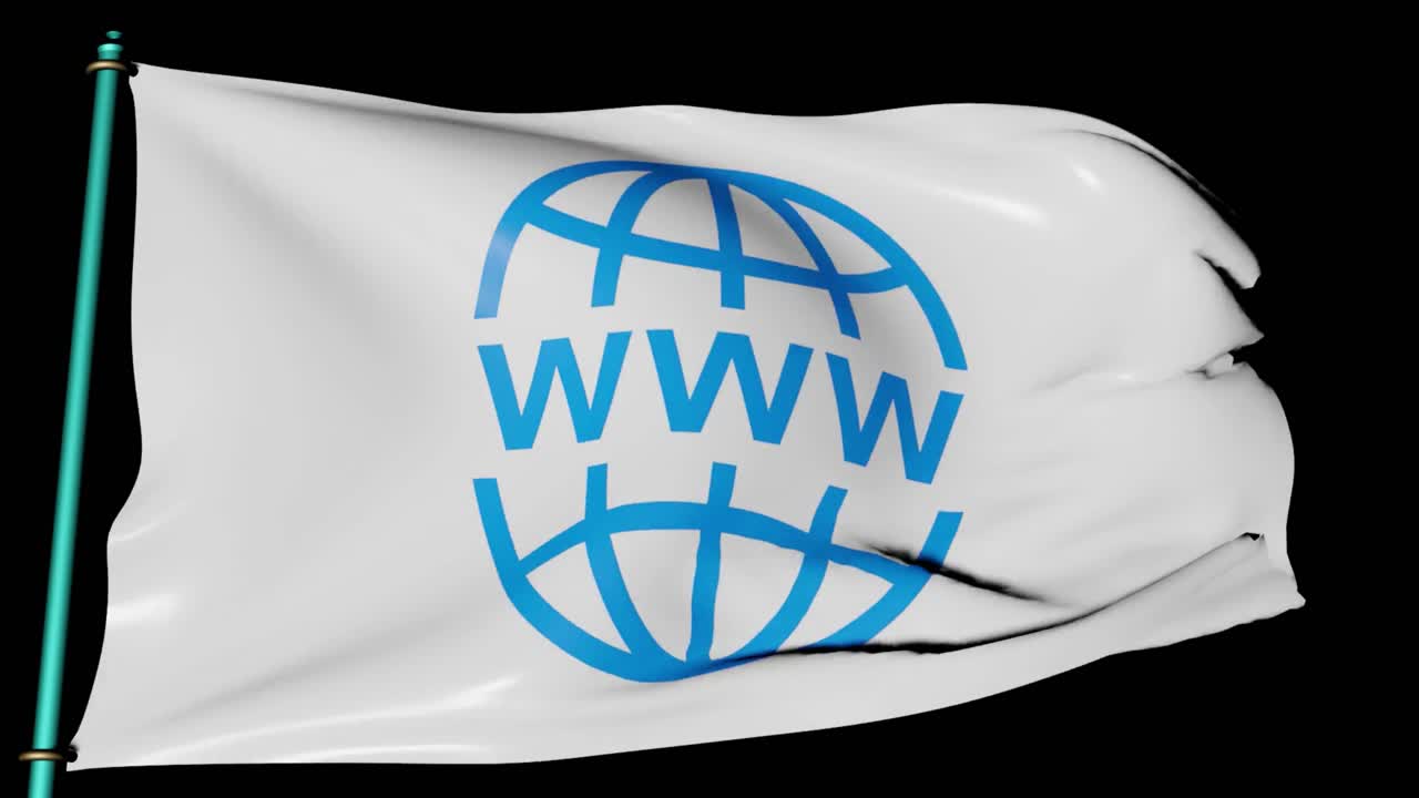 bandera de la world wide web - ondas
