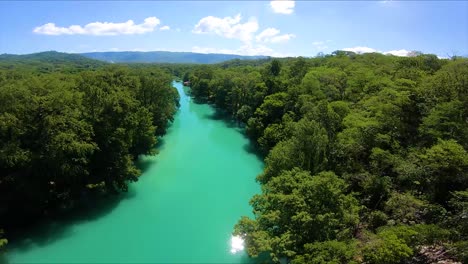 aerial view of a river