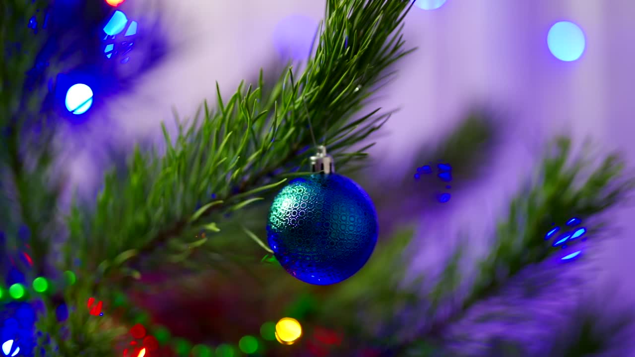 Christmas toys on tree