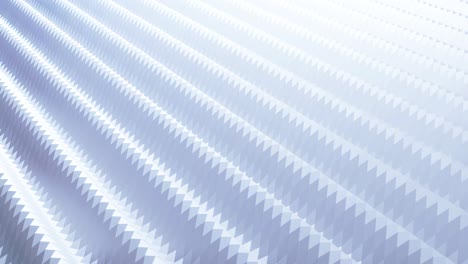 stylish white creative abstract low poly background in 4k. abstract waves move on glossy surface in loop. smooth soft seamless animation. simple minimalistic geometric bg.