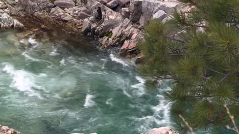 Turquoise-Clear-Water-Flowing-In-The-River-In-Boise-National-Forest