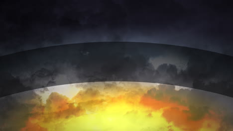 nubes rojas dramáticas en el cielo oscuro