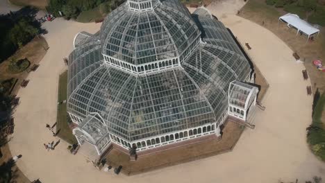 drone view of liverpool sefton park palm house