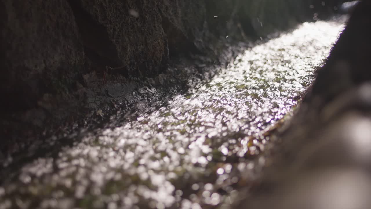 SLOW MOTION DETAIL SHOT, A WATER SPRING IN URUAPAN