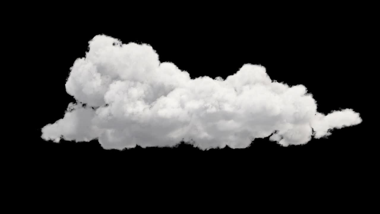 4k 구름 고립 루핑 원활한 w-알파 채널