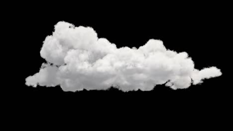 4k nube aislada en bucle sin costura con canal alfa